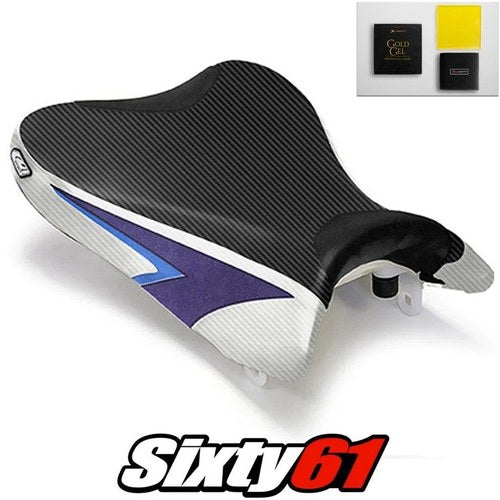 Suzuki Gsxr 600 750 Seat Cover with Gel 2008 2009 2010 Dark Blue Luimoto Carbon