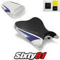 Suzuki Gsxr 600 750 Seat Covers with Gel 2008 2009 2010 Dark Blue Luimoto Carbon