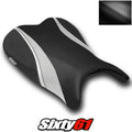 Suzuki Gsxr 600 750 Seat Cover 2006 2007 Front Silver Black Luimoto Carbon Fiber