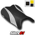 Suzuki Gsxr 600 750 Seat Cover with Gel 2006 2007 Silver Black Luimoto Carbon