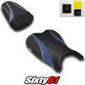 Suzuki Gsxr 600 750 Seat Covers with Gel 2006 2007 Blue Black Luimoto Carbon