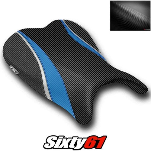 Suzuki Gsxr 600 750 Seat Cover 2006 2007 Front Black Blue Edge Luimoto Carbon