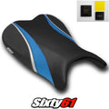 Suzuki Gsxr 600 750 Seat Cover with Gel 2006 2007 Edge Black Blue Luimoto Carbon