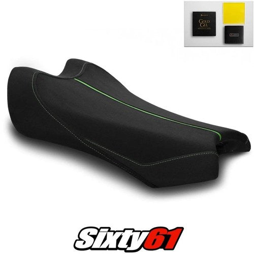 Kawasaki ZX10R Seat Cover with Gel 2021-2026 GP Black Luimoto Tec-Grip Suede