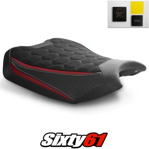 Kawasaki ZH2 Seat Cover with Gel 2020-2025 2026 Black Red Luimoto Tec-Grip Suede