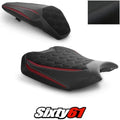 Kawasaki ZH2 Seat Cover 2020-2026 Front Rear Black Red Luimoto Tec-Grip Suede