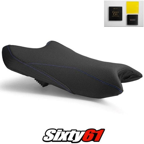 Kawasaki Ninja ZX6R Seat Cover and Gel 2019-2026 Black Blue Luimoto Tec-Grip