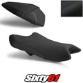 Kawasaki Ninja ZX6R Seat Cover 2019-2026 Front Rear Black Orange Luimoto TecGrip