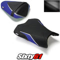 Kawasaki ZX6R Seat Cover 2009-2011 2012 Front Rear Black Blue Luimoto Carbon