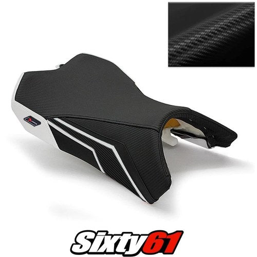 Kawasaki Ninja 1000 Seat Cover 2011-2015 2016 Front Black White Luimoto Carbon