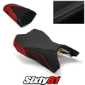 Kawasaki Ninja 1000 Seat Cover 2011-2016 Front Rear Black Red Luimoto Carbon