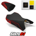 Kawasaki Ninja 1000 Seat Covers and Gel 2011-2016 Black Red Luimoto Carbon