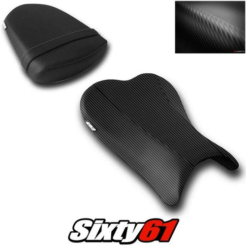 Suzuki Gsxr 600 750 Seat Cover 2006 2007 Front Rear Black Luimoto Carbon Fiber