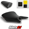 Yamaha MT03 Seat Covers and Gel 2020-2022 2023 2024 Black Stitch Luimoto Carbon