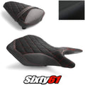 Yamaha MT03 Seat Cover 2020-2024 Front Rear Black Red Luimoto Tec-Grip Suede