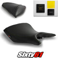 Yamaha R3 Seat Covers and Gel 2015-2024 2025 Black Green Luimoto Tec-Grip Carbon