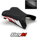 Yamaha FZ6R Seat Cover 2009-2014 2015 2016 2017 Front White Red Luimoto Carbon