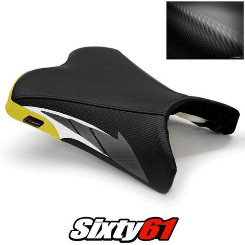 Yamaha FZ6R Seat Cover 2009-2013 2014 2015 2016 2017 Front Yellow Luimoto Carbon