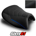 BMW K1600GT Seat Cover 2010-2025 2026 Front Black Blue Luimoto Tec-Grip Suede