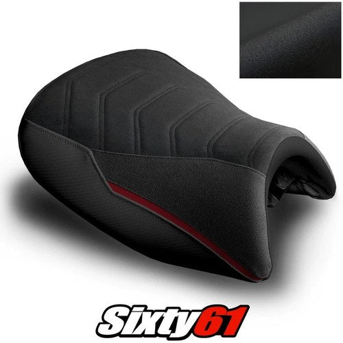 BMW K1600GT Seat Cover 2010-2025 2026 Front Black Red Luimoto Tec-Grip Suede