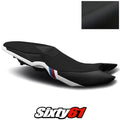 BMW F800GT Seat Cover 2013-2017 2018 2019 Front White Luimoto Tec-Grip Suede