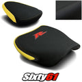 Suzuki TL1000R Seat Covers 1998-2002 2003 Yellow Red Logo Luimoto Tec-Grip Suede