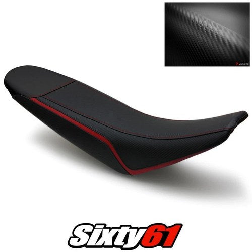 Suzuki DRZ400 Seat Cover 2000-2017 2018 2019 2020 Front Black Red Luimoto Carbon
