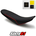 Suzuki DRZ400 Seat Cover and Gel 2000-2018 2019 2020 Black Red Luimoto Carbon