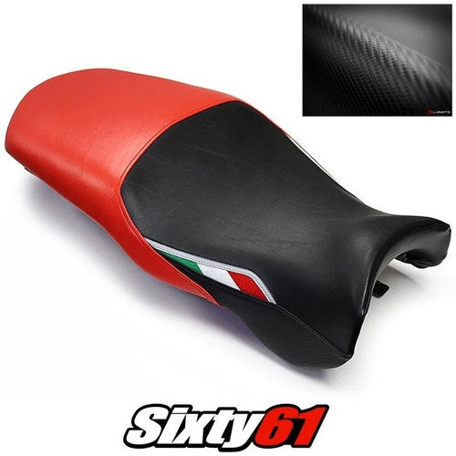 Ducati Supersport Seat Cover 1999-2004 2005 2006 2007 Front Red Luimoto Carbon