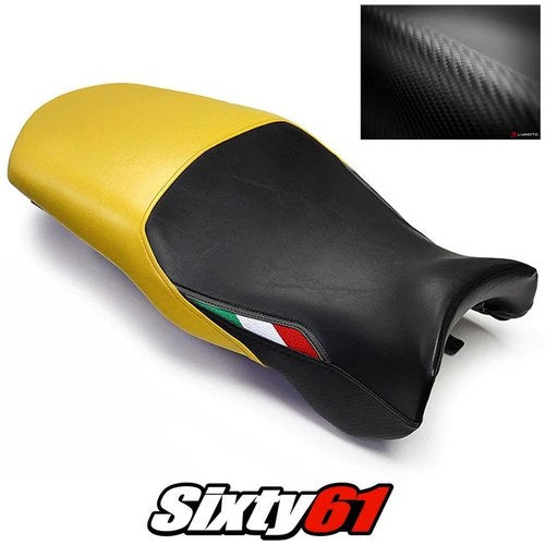 Ducati Supersport Seat Cover 1999-2005 2006 2007 Front Yellow Luimoto Carbon