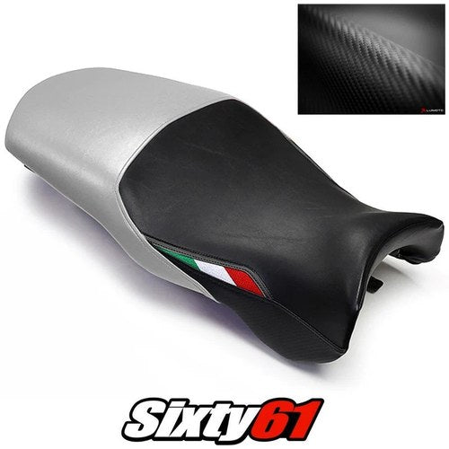 Ducati Supersport Seat Cover 1999-2005 2006 2007 Front Silver Luimoto Carbon