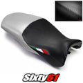 Ducati Supersport Seat Cover 1999-2005 2006 2007 Front Silver Luimoto Carbon
