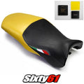 Ducati Supersport Seat Cover and Gel 1999-2005 2006 2007 Yellow Luimoto Carbon