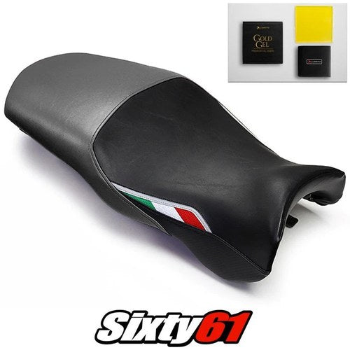 Ducati Supersport Seat Cover and Gel 1999-2006 2007 Silver Black Luimoto Carbon