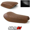 Triumph Street Scrambler Seat Covers 2017-2022 Vintage Brown Luimoto Leather