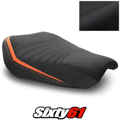 KTM 1290 Super Duke R Seat Cover 2020-2022 2023 Black Orange Luimoto Tec-Grip