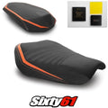 KTM 1290 Super Duke R Seat Covers Gel 2020-2023 Black Orange Luimoto Tec-Grip