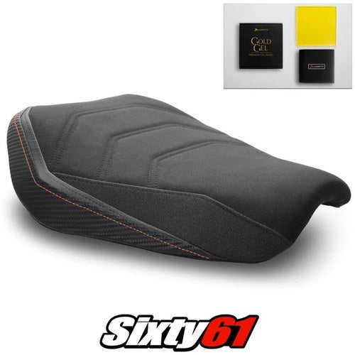KTM 1290 Super Duke R Seat Cover and Gel 2020-2023 Black Luimoto Tec-Grip Suede
