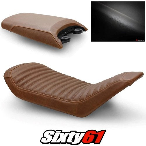 Husqvarna Svartpilen 701 Seat Covers 2018-2023 Vintage Brown Luimoto Leather