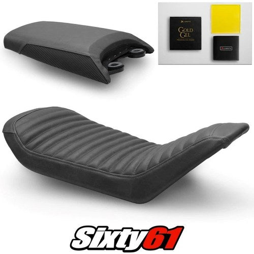 Husqvarna Svartpilen 701 Seat Covers Gel 2018-2023 Vintage Black Luimoto Leather