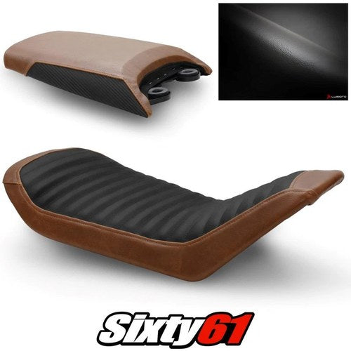 Husqvarna Svartpilen 701 Seat Covers 2018-2022 2023 Vintage Brown Luimoto Suede