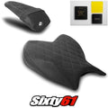 Yamaha R7 Seat Cover 2021-2025 Front Rear and Gel Black Luimoto Tec-Grip Suede