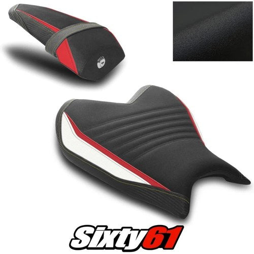 Yamaha R7 Seat Cover 2021-2024 2025 Front Rear Black Red Luimoto Tec-Grip Suede