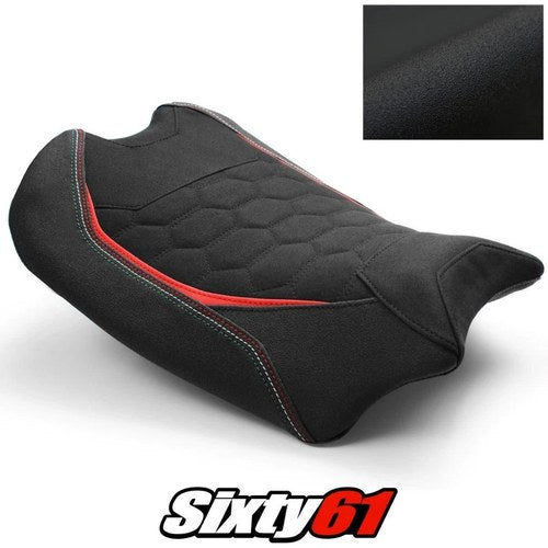 Ducati Panigale V4R Seat Cover 2019-2021 Black Italia Luimoto Tec-Grip Suede