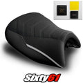 BMW K1600GT Seat Cover Gel 2010-2025 2026 Black Silver Luimoto Tec-Grip Suede