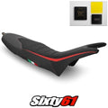 Ducati Hypermotard Seat Cover Gel 2019-2023 Black Luimoto Tec-Grip Suede Carbon