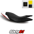 Ducati Hypermotard Seat Cover and Gel 2013-2017 2018 Black White Luimoto Carbon