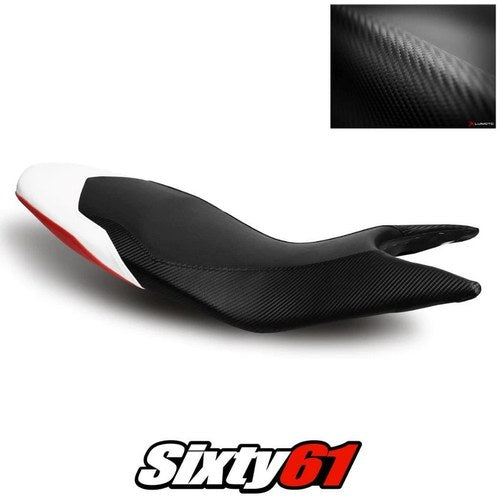 Ducati Hypermotard Seat Cover 2013-2016 2017 2018 Black White Luimoto Carbon