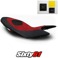 Ducati Hypermotard Seat Cover Gel 2013-2018 Red Luimoto Tec-Grip Suede Carbon