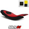 Ducati Hypermotard Seat Cover Gel 2013-2018 Red Luimoto Tec-Grip Suede Carbon